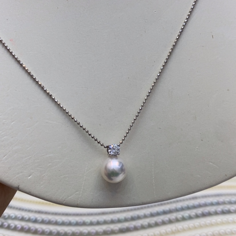 【闪购商品】海水珍珠吊坠(不含链)18K金镶嵌8.5/9mm