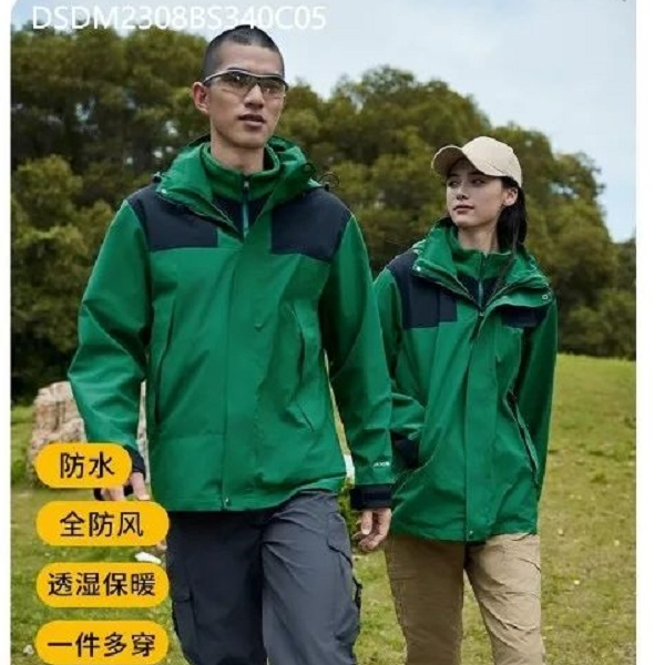 春秋户外男士加厚冲锋衣保暖三合一防风防水防寒情侣外套工作服