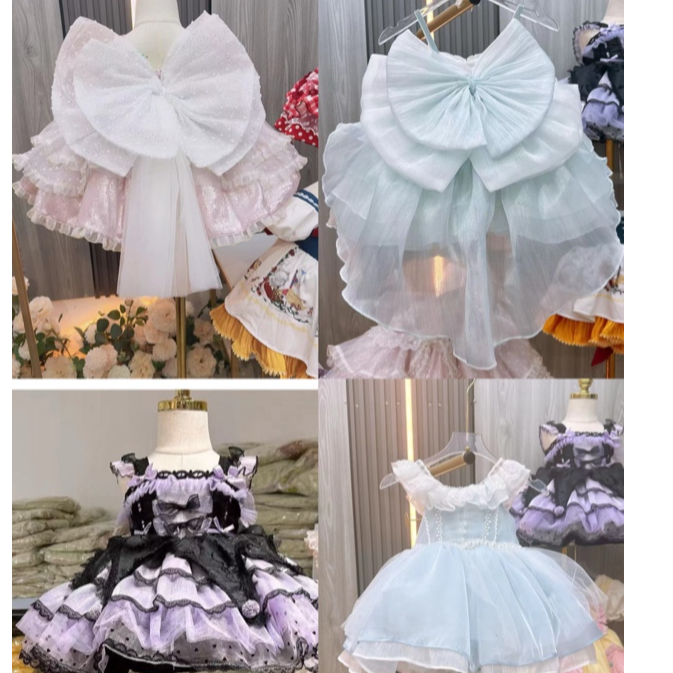 四季蓬蓬裙儿童连衣裙春夏季吊带女童洛丽塔甜女宝美礼服