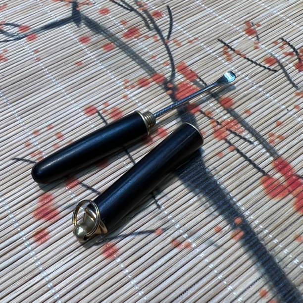 紫光檀挖耳勺整木整雕正宗国标红木东非黑黄檀福利