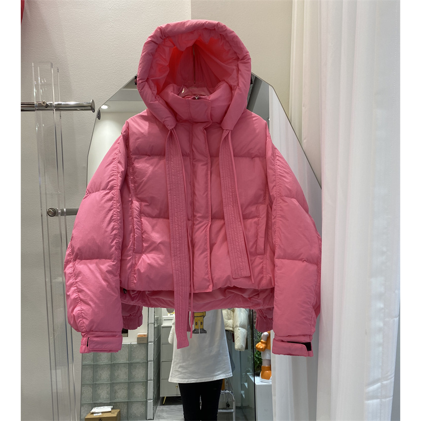 秋冬2023年新款冬季韩版羽绒服女装短款连帽加厚时尚小个子白鸭