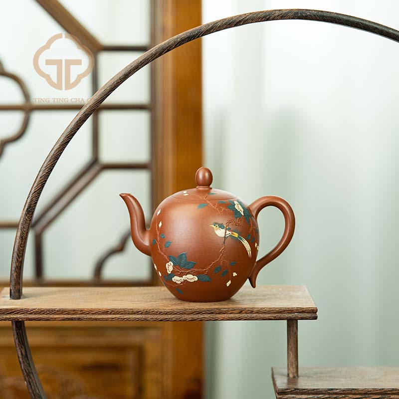 美人肩 王涛制 红皮龙 200CC 紫砂壶泡茶茶具