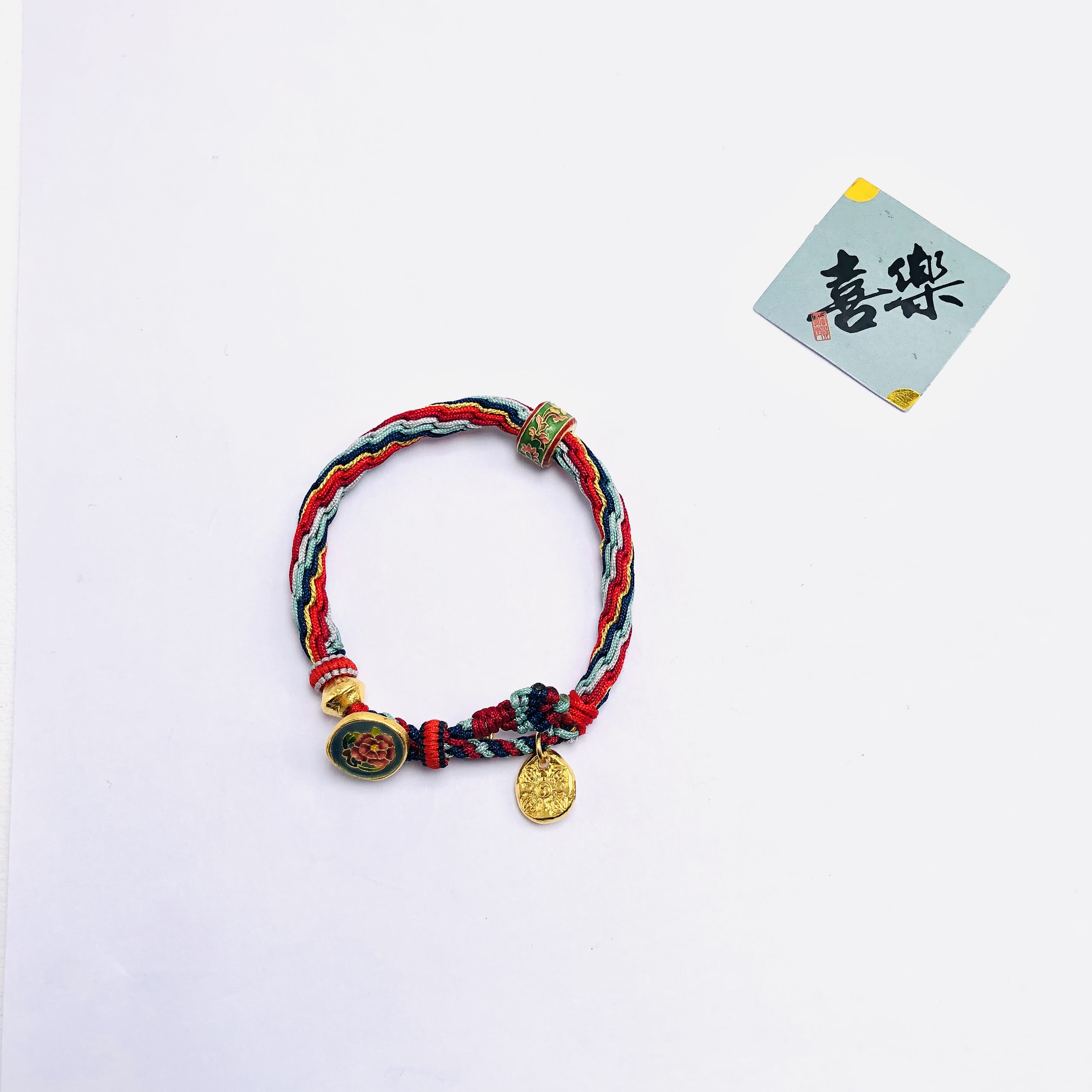 周小福珠宝足金999秋冬爆款牡丹花手绳q