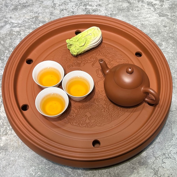 茶具茶盘紫砂朱泥茶船储水家用干泡台小型茶盘海特大号茶洗3000ml