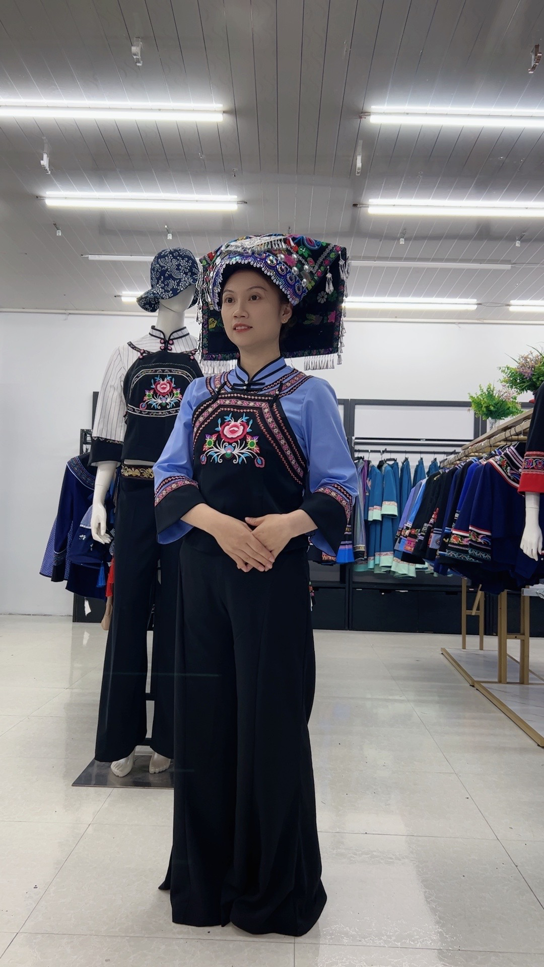 布依壮族服装绣花苗族新款布依族少数民族服装套装女装刺绣名族风