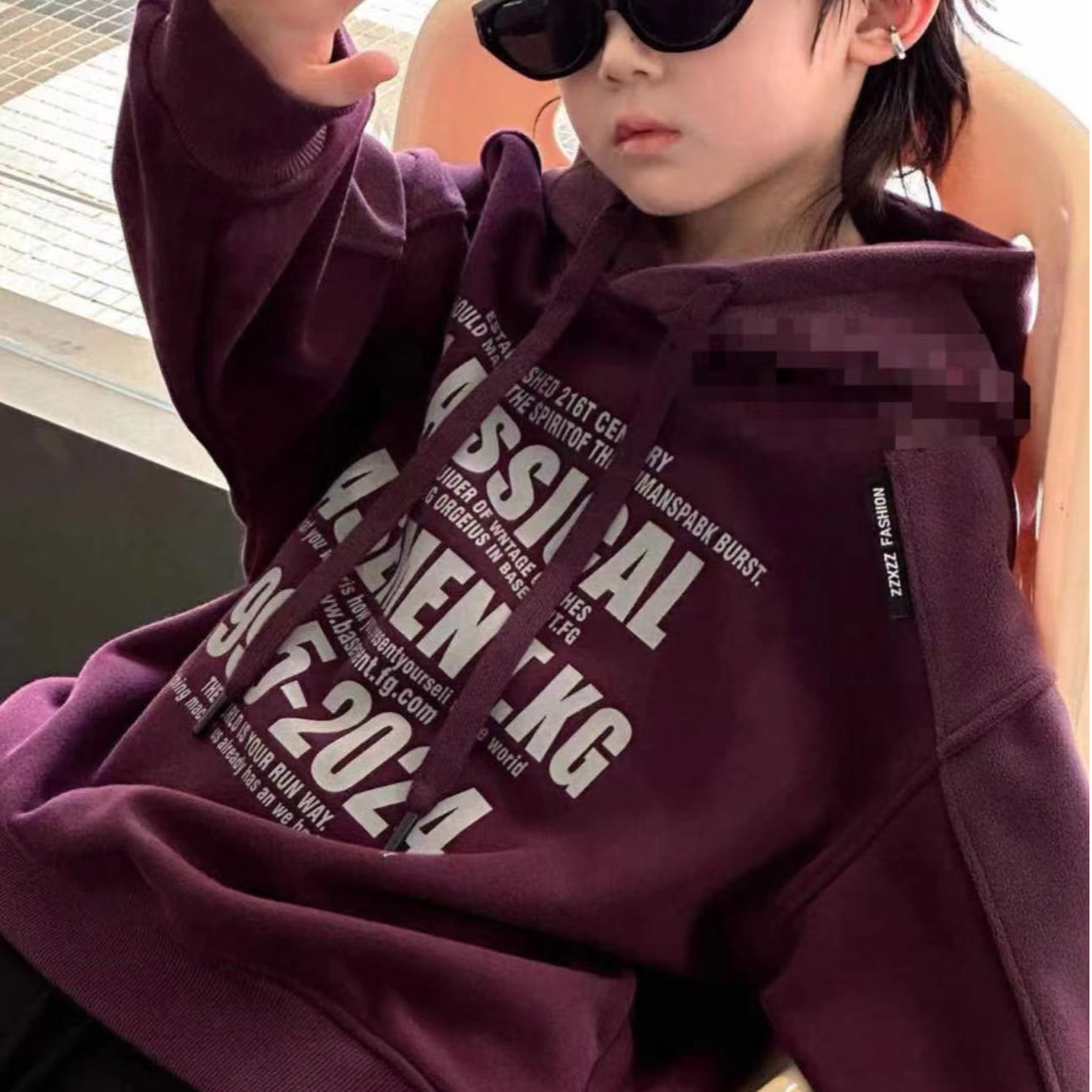 2025春秋新款男童中大童潮流连帽时尚百搭宽松ins韩版卫衣BGY007