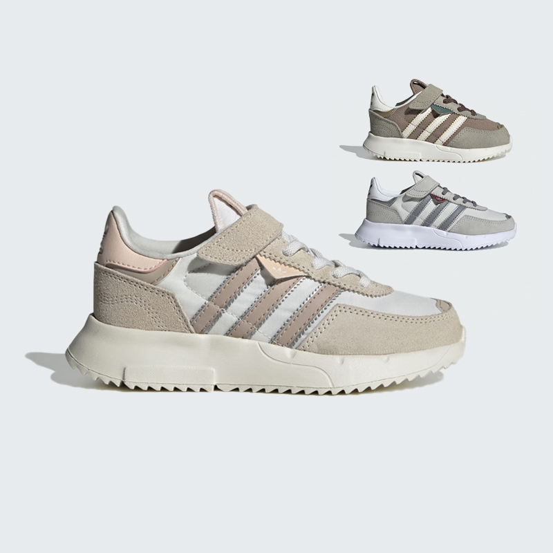 Adidas阿迪达斯童鞋男女童三叶草小童经典魔术贴休闲运动鞋JP7030