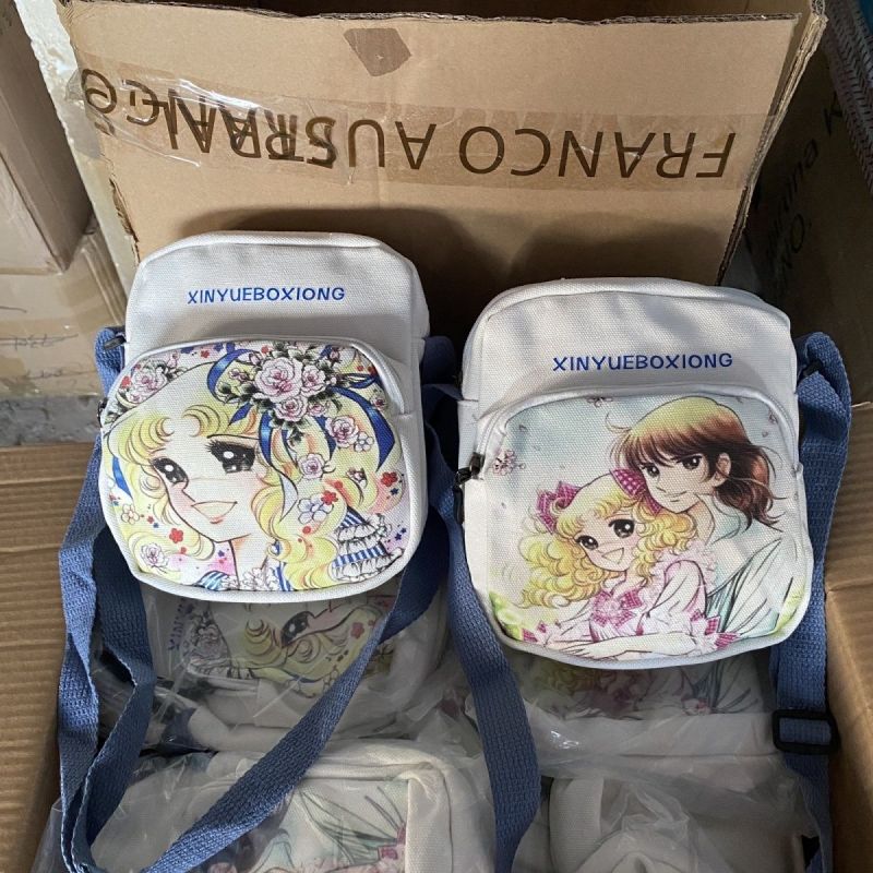 外单日系原宿可爱古着感少女斜挎包韩国可爱软妹帆布小包包萌