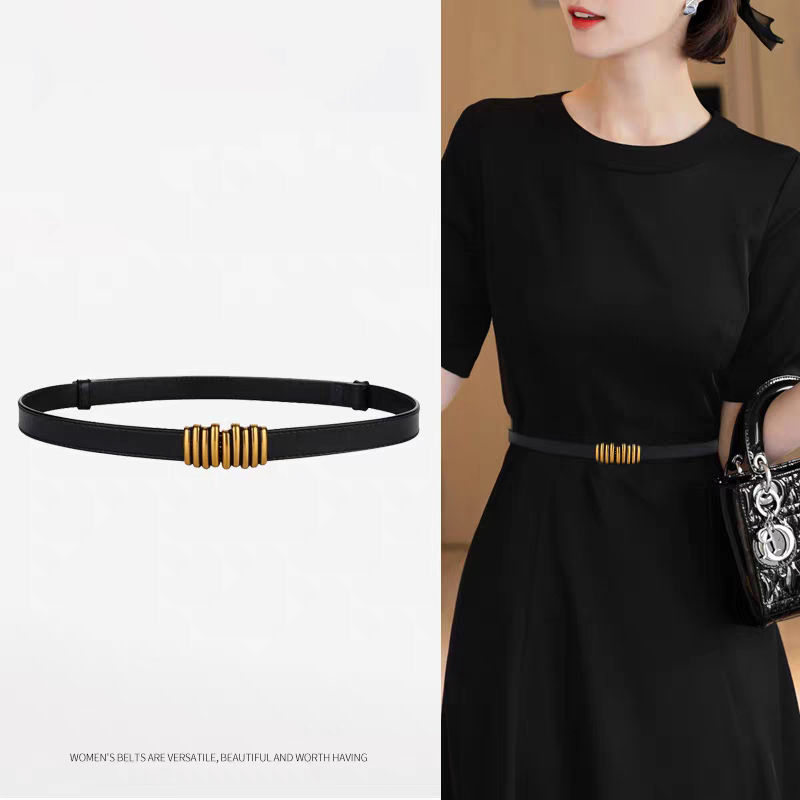 Yk大码PU皮细腰带女款装饰连衣裙子毛衣百搭西装收腰皮带女黑色潮