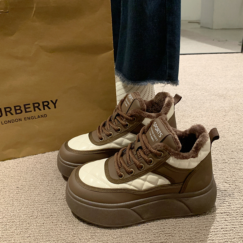 回力潮品牌百搭厚底防水高帮棉鞋雪地靴2024秋冬保暖加绒短靴加厚