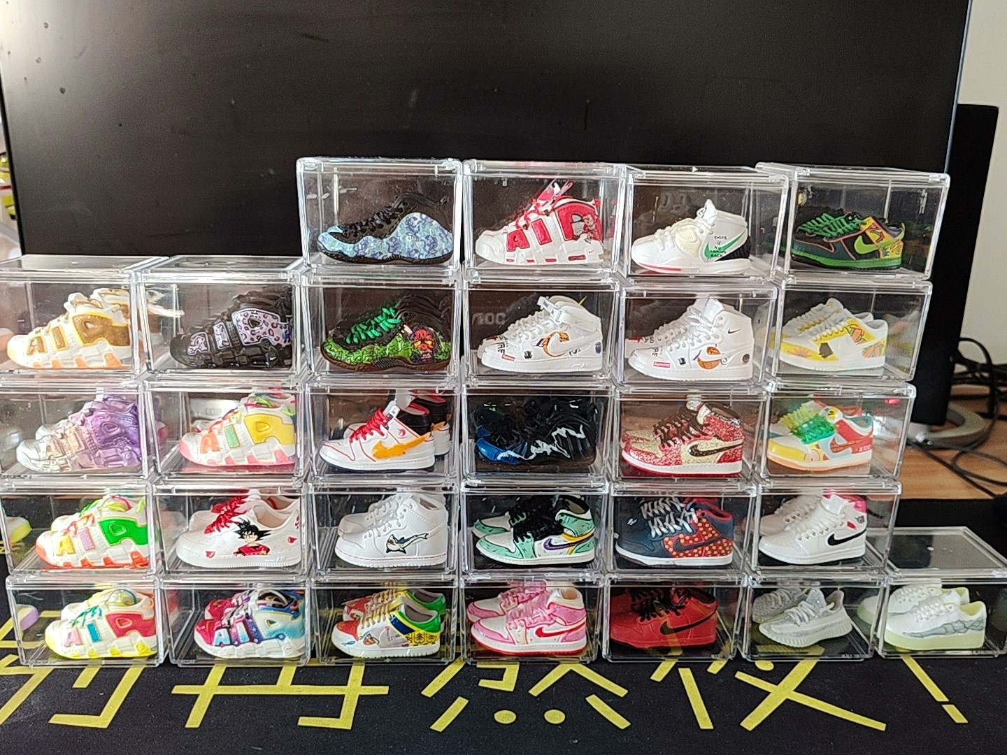 1:6迷你鞋模AJ1。满天星。皮蓬。喷泡dunk动漫联名潮玩鞋模钥匙扣DIY