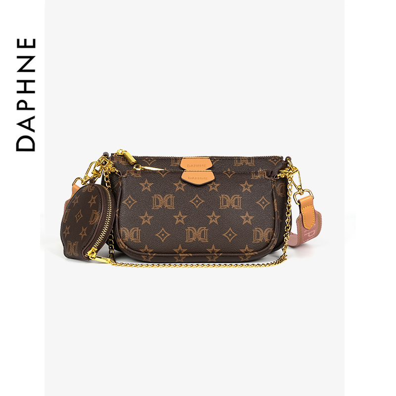 达芙妮Daphne印花时尚三件套经典斜挎包10280