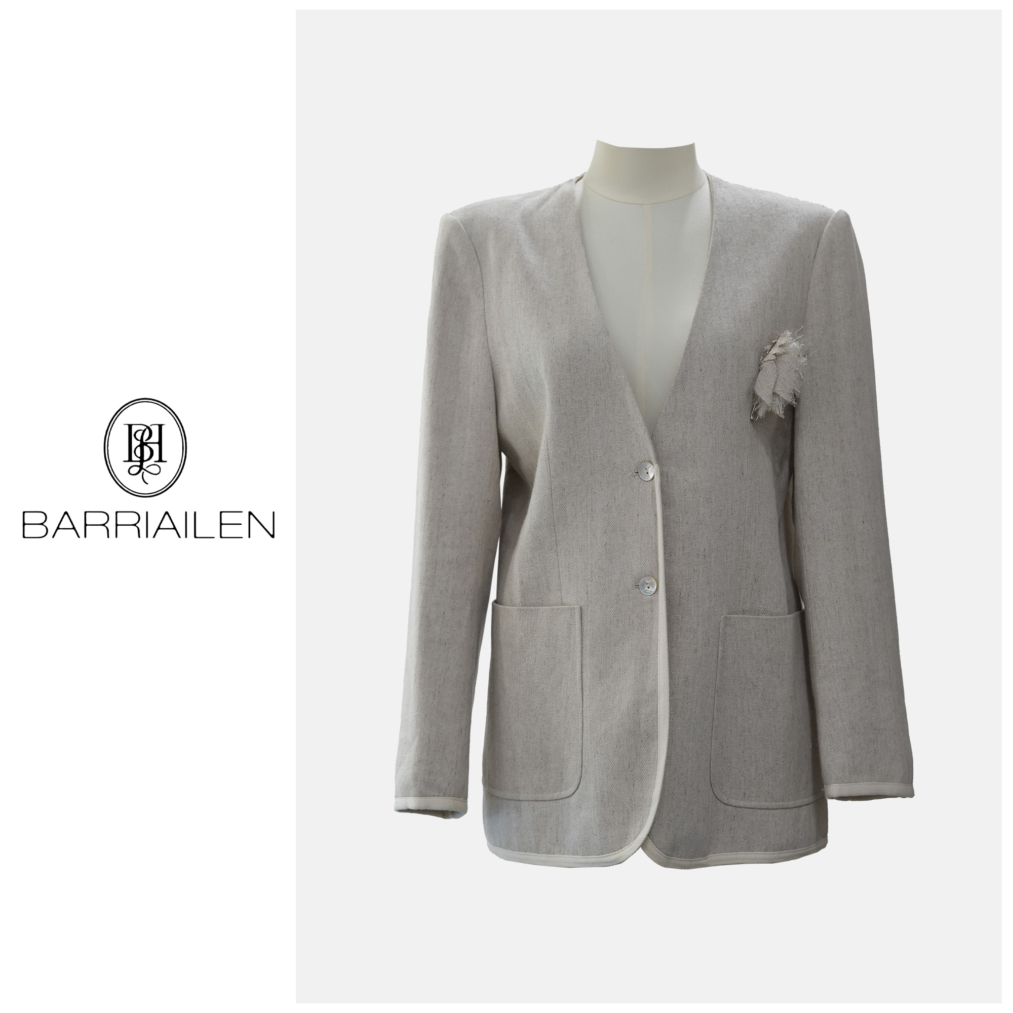 BARRIAILEN |  休闲简约轻奢修身西装外套-243925