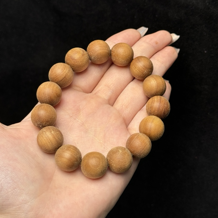 【普陀山欢喜】老山檀单圈手串（发货多样性一件）K20499