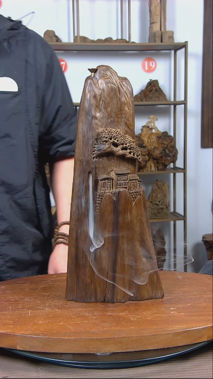 【闪购商品】木制根雕倒流香摆件