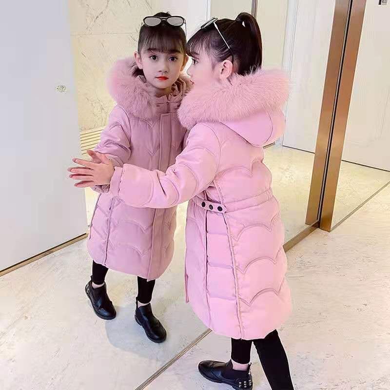 乐乐羽绒服2023新款爆款女士女款童年季加厚中长款袄中大儿童洋