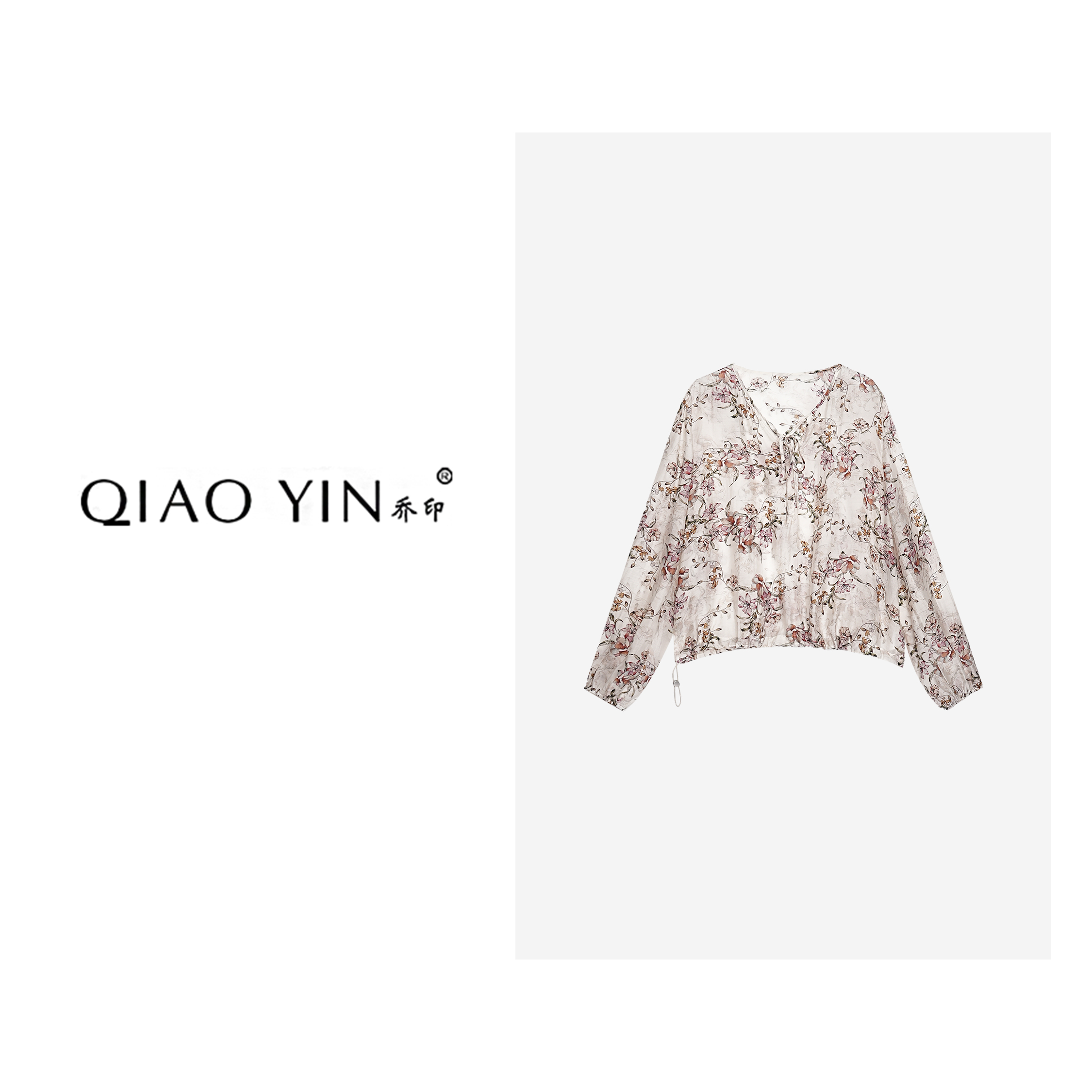 2024夏季新款蕾丝碎花气质轻奢时尚印花女装衬衫QY24839