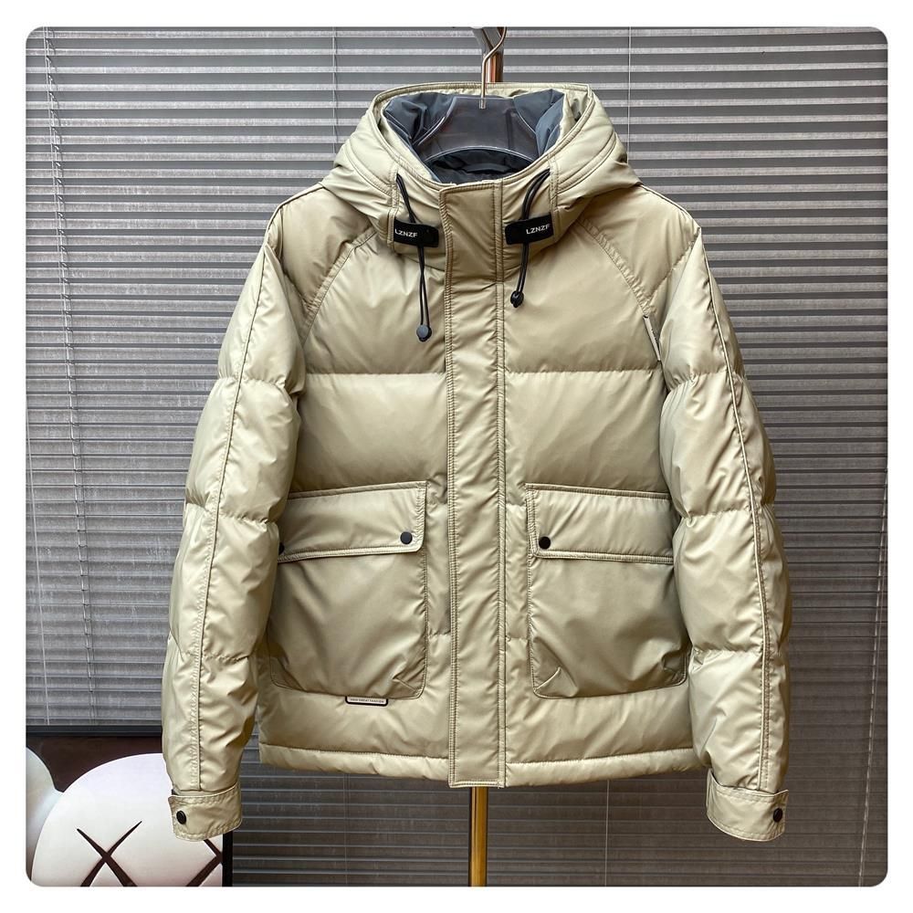 领格冬季免洗滑料羽绒服男潮流三防加厚上衣时尚短款外套帅气棉服