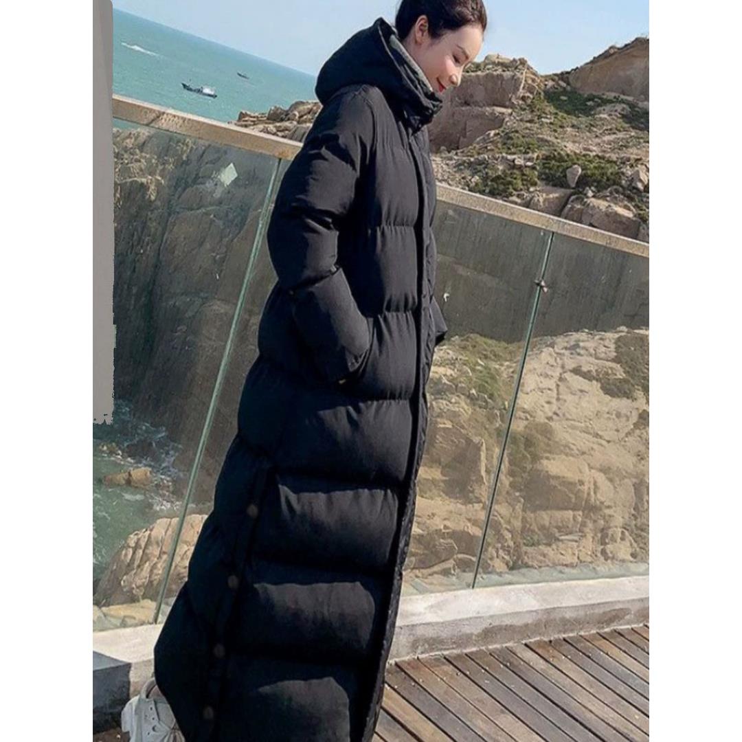 领格长款棉服女超长过膝到脚踝羽绒服衣2023冬季新款爆款艺考棉服