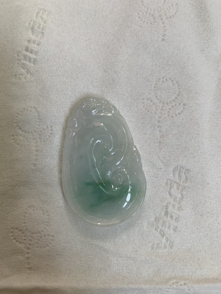 如意挂件  纯手工雕刻  天然A货缅甸翡翠