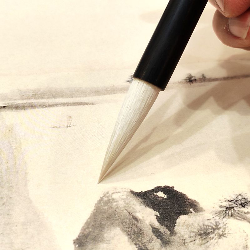 逢江影光锋羊毫中大楷毛笔出峰3.5国画染色隶书篆书行书颜体楷书