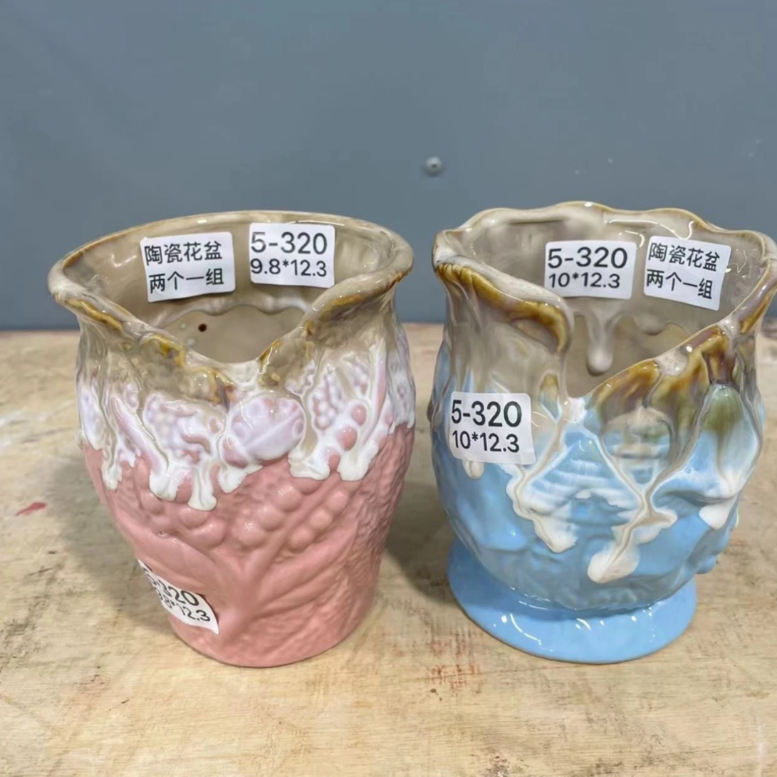 7007多肉花盆透气陶瓷盆百搭