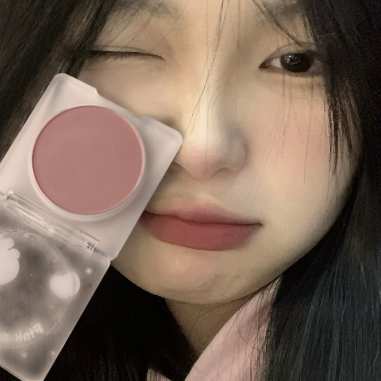 好自然!!冷调灰粉单色腮红温柔学生妆纯欲胭脂修容提亮哑光害羞感
