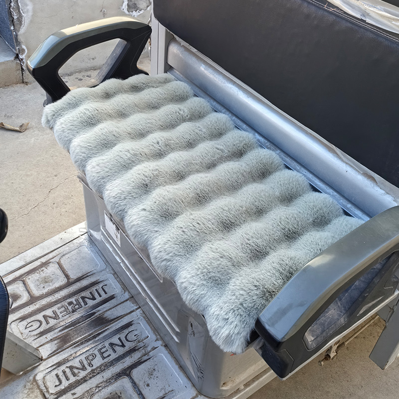 电动三轮车坐垫爱玛雅迪金彭电三轮座垫套毛绒冬季保暖小鸟台铃车