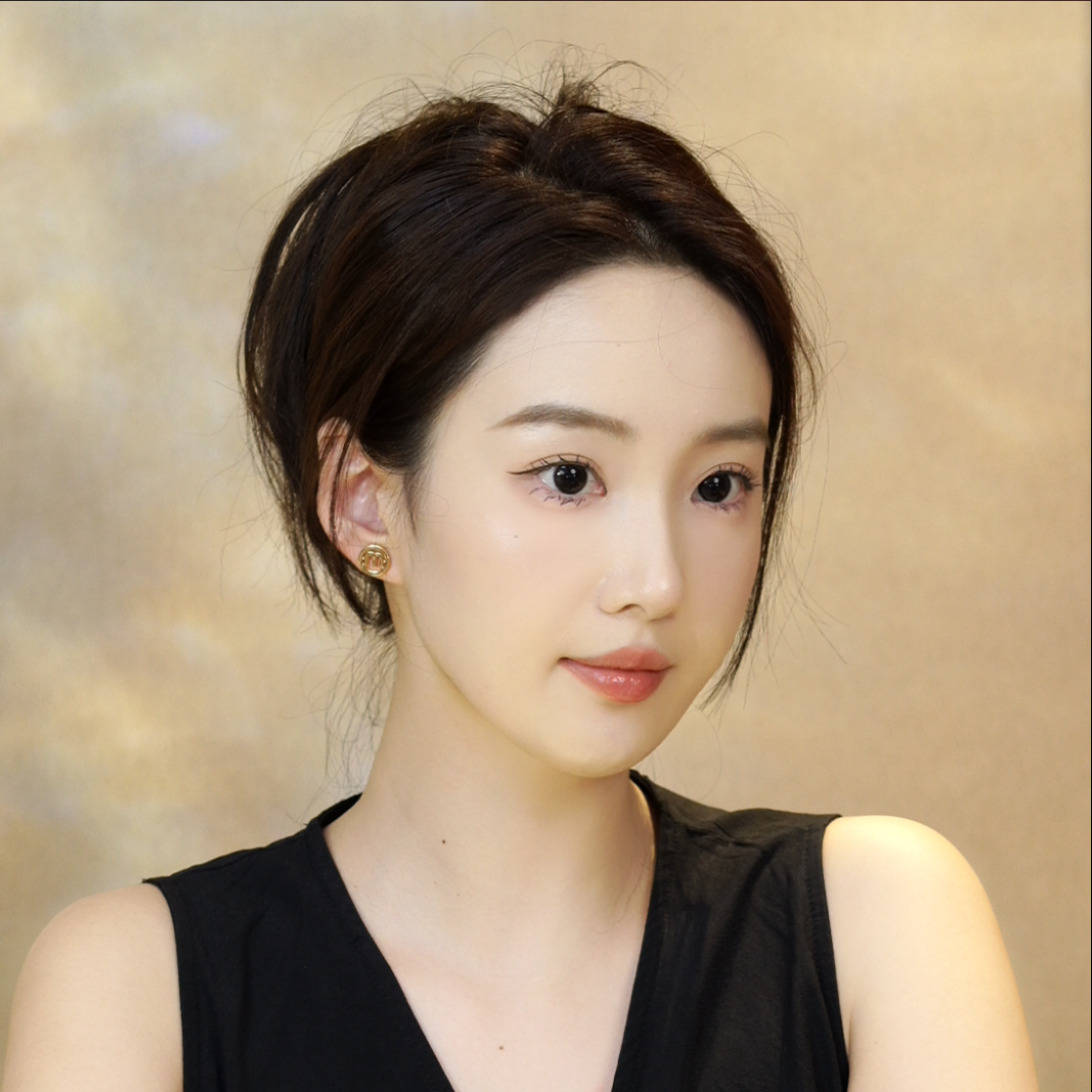 铜合金耳饰 M字母耳钉HTPJF045