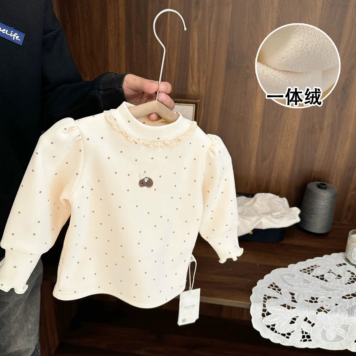 女童长袖t恤秋冬款2025新款洋气加绒儿童打底衫童装宝宝上衣冬装