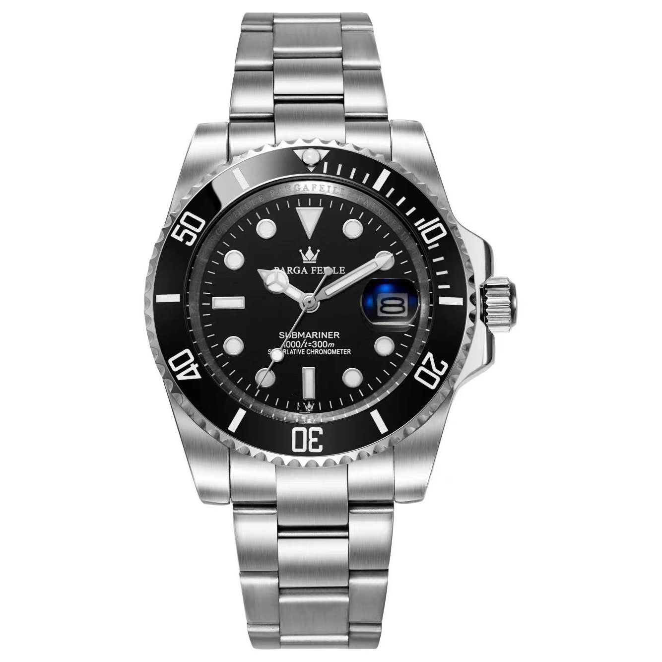 【黑】全新未使用（工厂直发）PARGA FEILLE-男士经典自动机械腕表