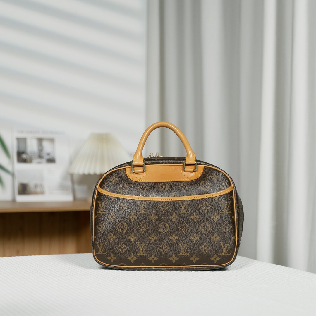 修复品LV路易威登珍妮小号中古包棕色单肩斜挎包手提包