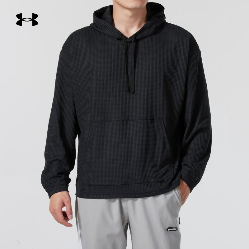 【达人专属】安德玛连帽卫衣男2025新款训练上衣健身套头衫 1383108