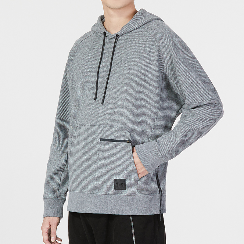 【达人专属】安德玛连帽卫衣男装保暖训练服休闲运动套头衫 1373878