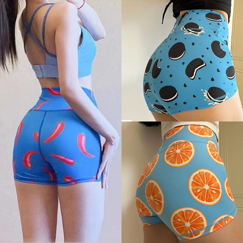 爆款健身三分短裤女高腰提臀训练速干压缩运动剑神跑步瑜伽裤夏