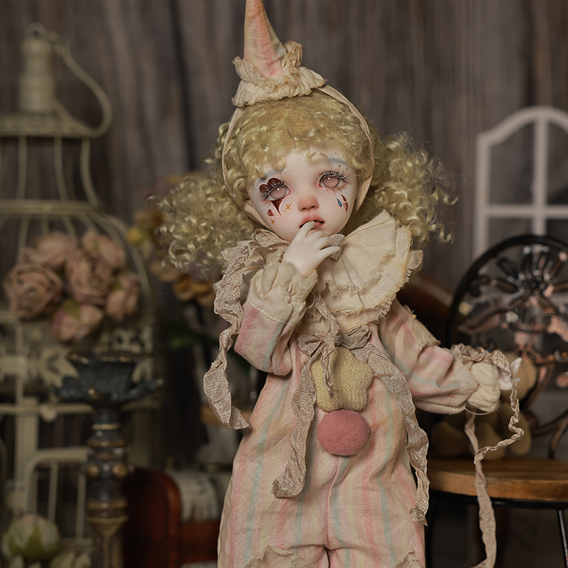 正版6分bjd娃娃Sekino西兰子旧日小丑复古艺术树脂玩偶sd人偶假肢