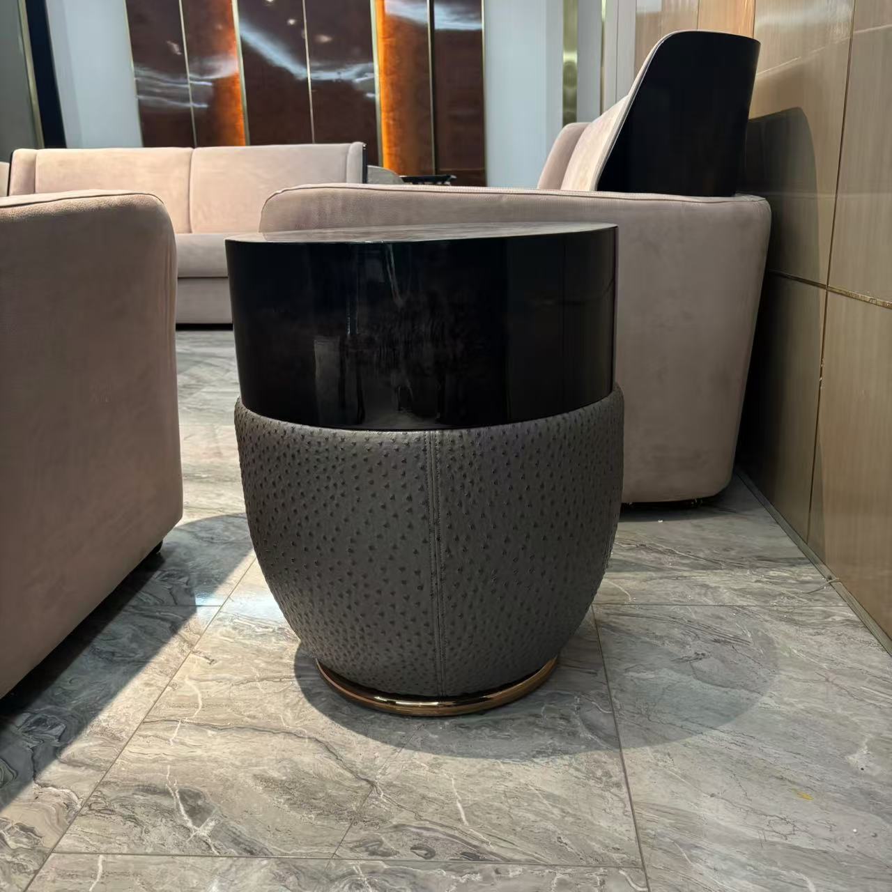 宾家系列隆吉小圆几小茶几粉色