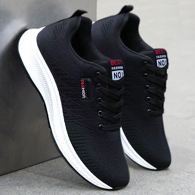 男时尚百搭网面透气工作干活网鞋男款软底舒适防滑运动跑步休闲鞋