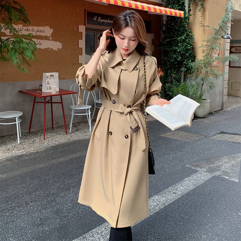 281-290经典韩版中长款风衣外套女