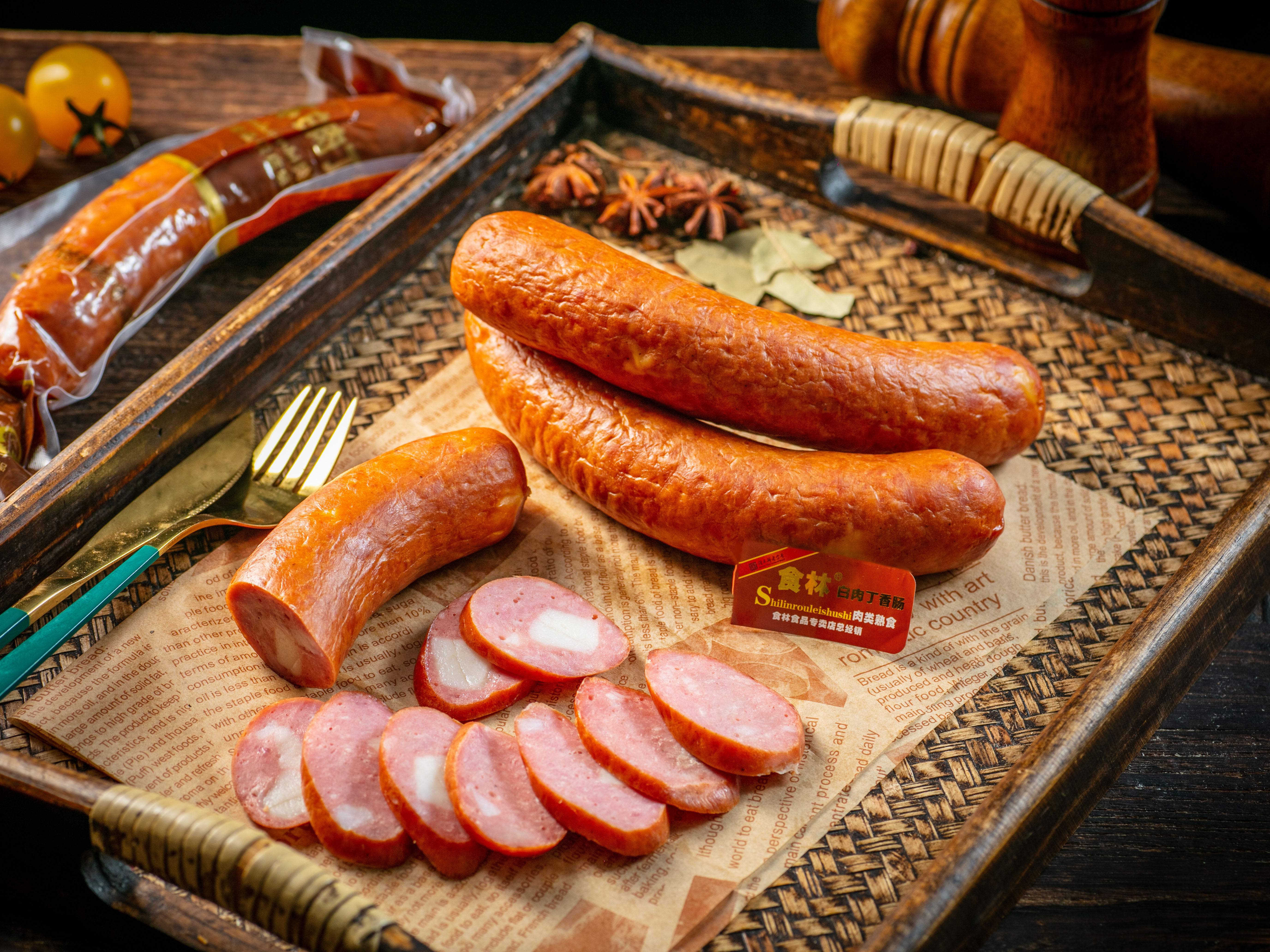 佳木斯食林白肉丁肠130g