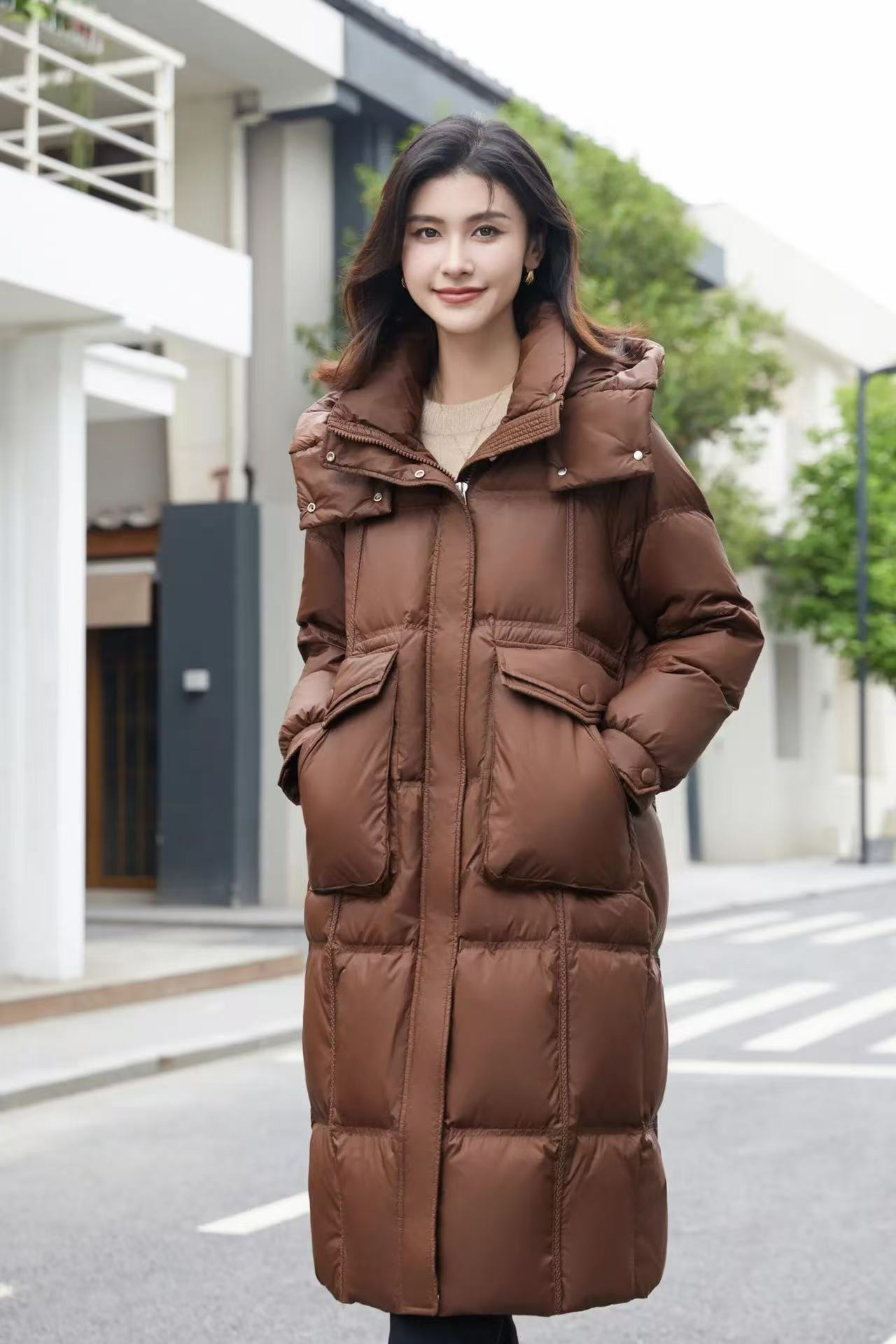 店长推荐时尚大荷包长款羽绒服101