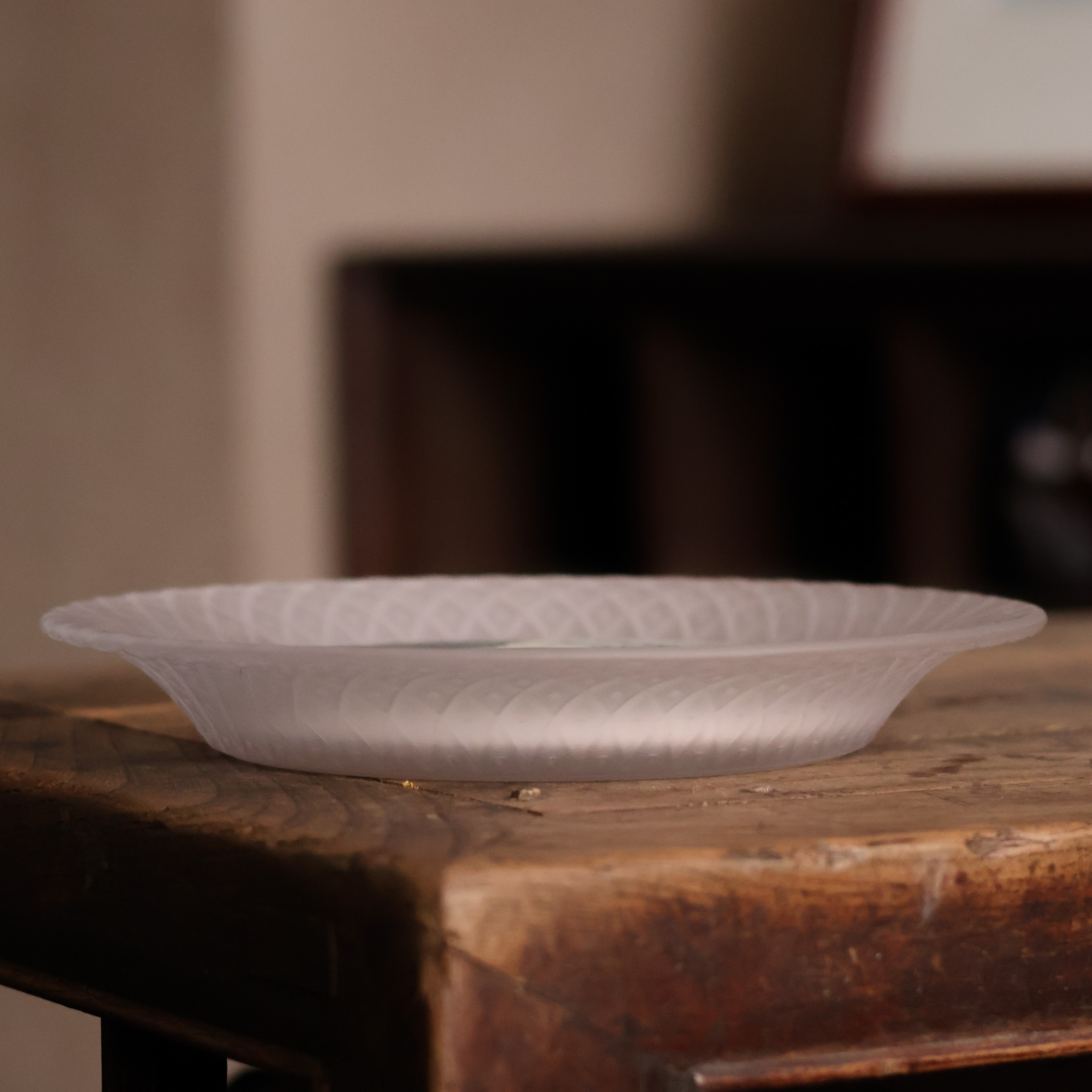 【小田甄陶】荷叶壶承 直径16cm(Q5995)