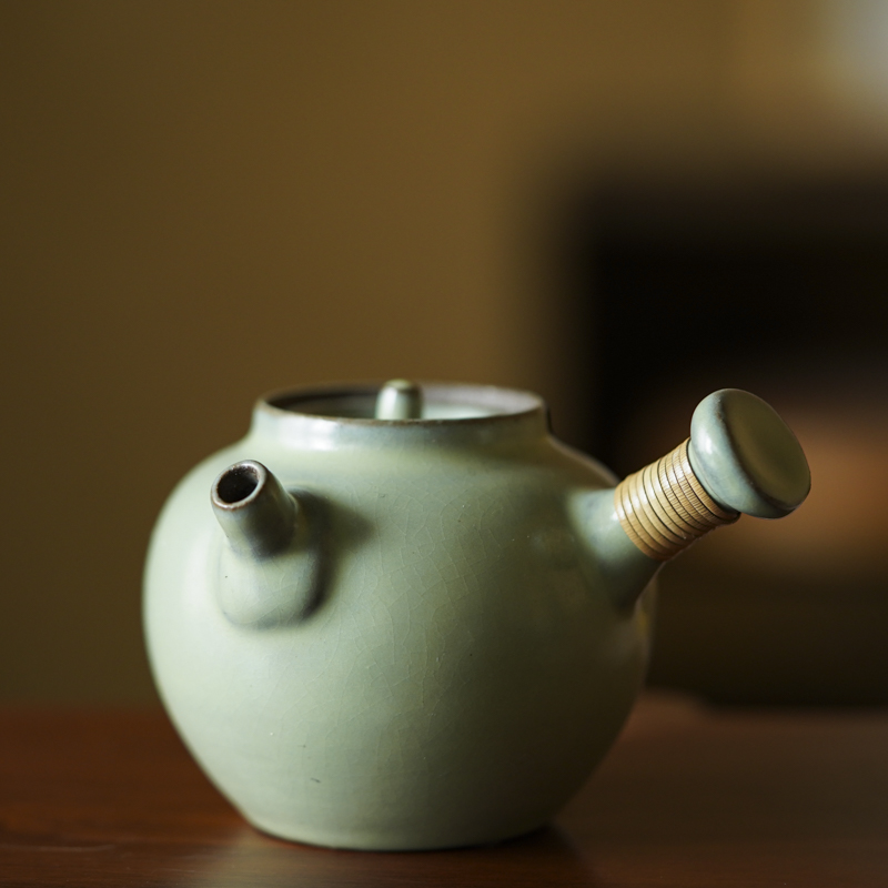 【小田甄陶】千山翠-梵山堂-珠圆小品壶-200CC（W0086）