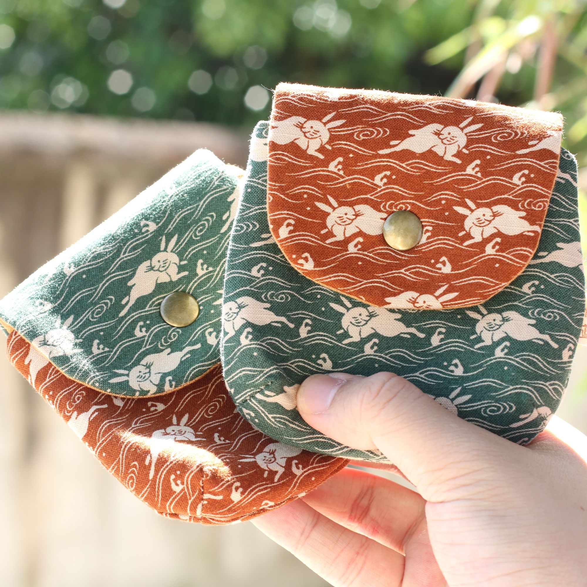 【小田甄陶】游游兔零钱包，2个一组（慢蓝S0534）