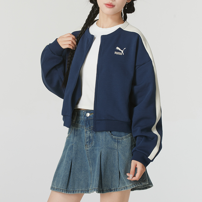 PUMA彪马针织夹克女装2025春季新款时尚潮流运动透气休闲服628131