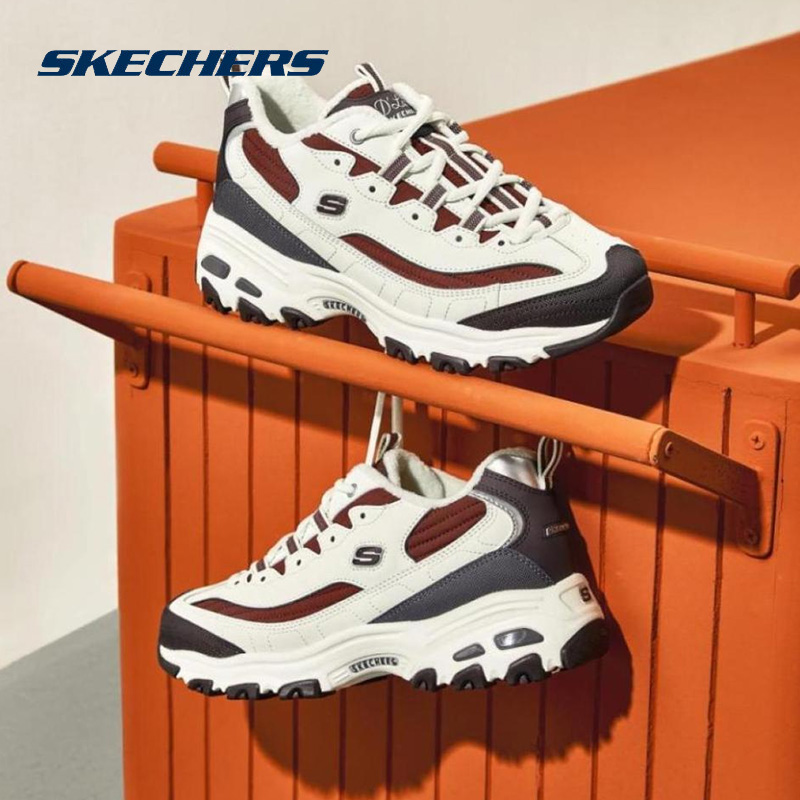 【达人专属】斯凯奇女新款运动鞋加绒熊猫鞋复古拼接老爹鞋休闲鞋