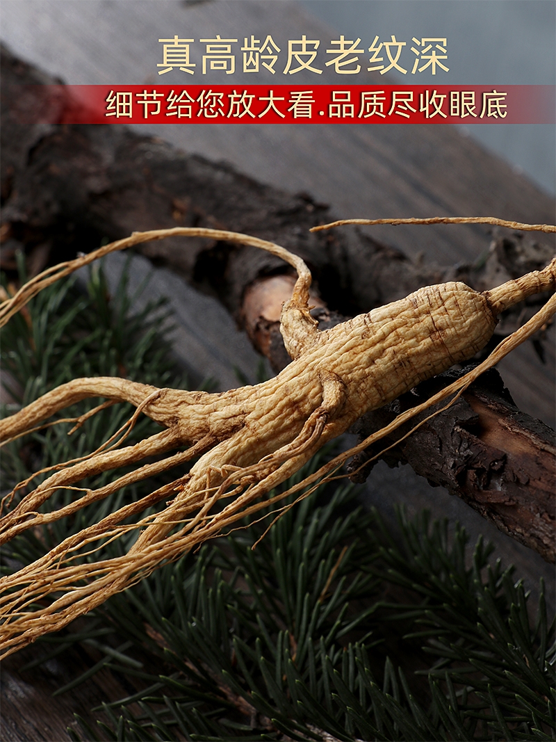正宗长白山林下参高龄滋补干人参泡酒泡茶营养佳品16年左右