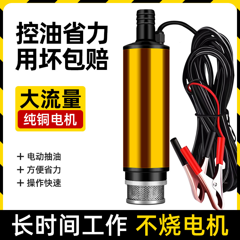 电动抽油泵12V24V小型抽水泵车载式柴油加油泵抽油神器通用自吸抽商品图