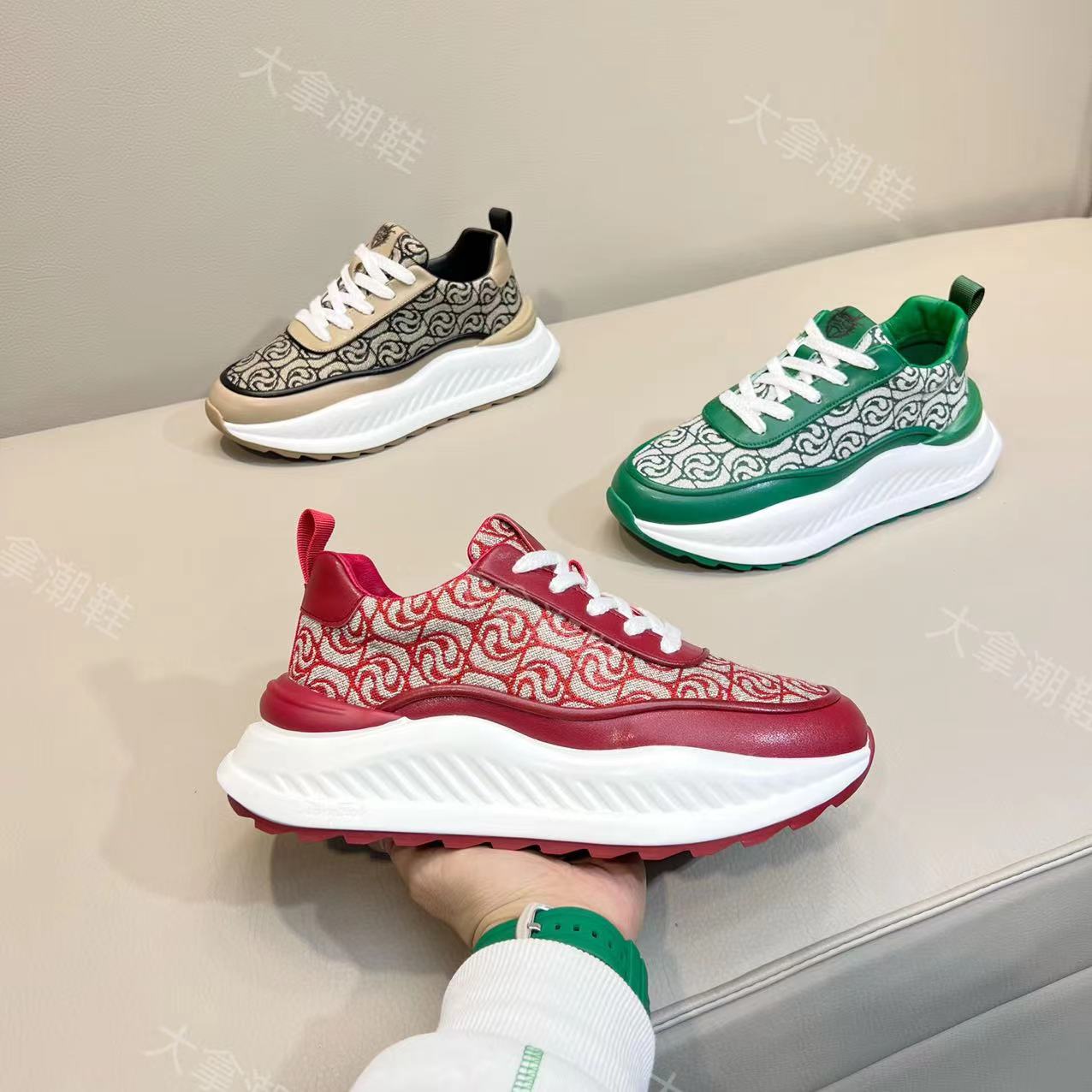 男鞋2024早春新款广州原版时尚老爹鞋增高厚底百搭男士潮流休闲鞋