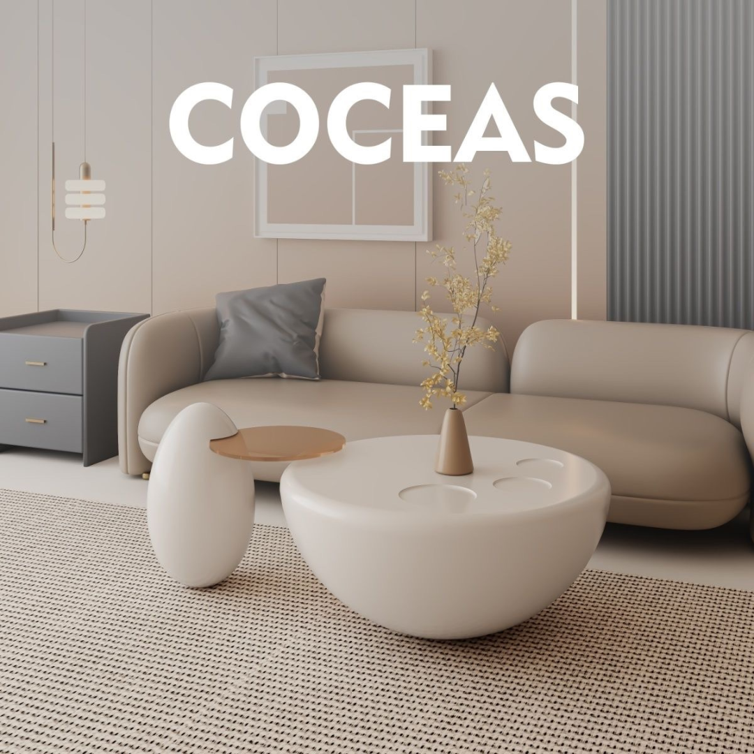 圆形茶几现代轻奢客厅化玻璃边几米白奶油风创意异形家用个性茶桌